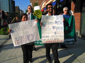 Marching for affordable housing in New York City