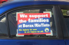 The mining giant Rio Tinto locked out union workers at its Boron, Calif., plant