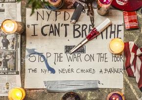 A memorial to Eric Garner after he was killed